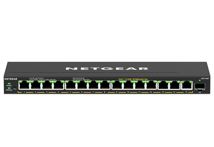 NETGEAR GS316ep 16ポートスイッチ NETGEAR 16-Port Gigabit Ethernet Easy Smart Managed Essentials